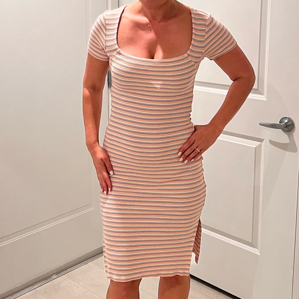 RVCA Striped Short Sleeve Dress